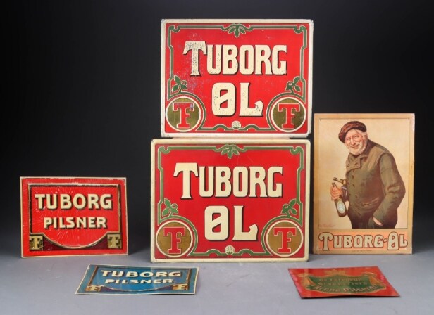 Samling reklameskilte af blik (6)