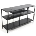 94 Nordal. Low bookcase, black lacquered metal