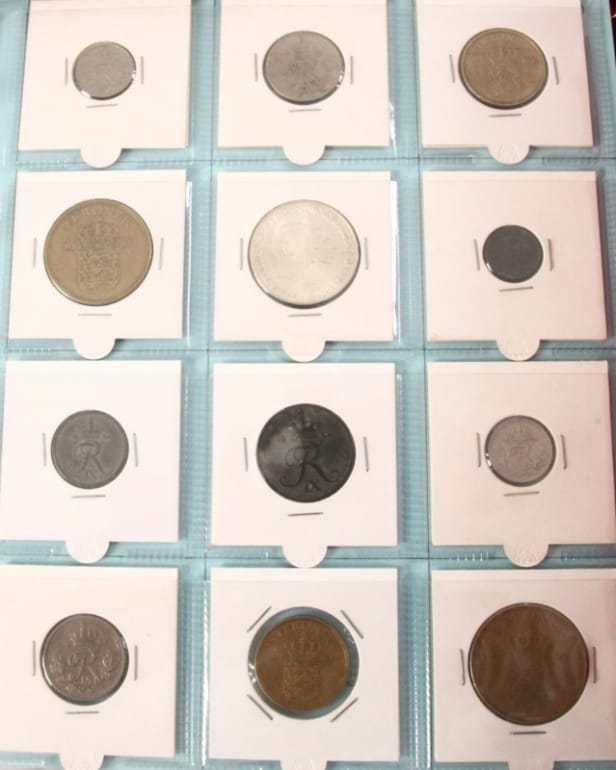Denmark. Collection coins in 3 Pi albums 1924-1992 almost complete (3).