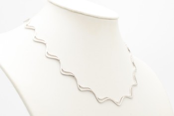 Klassisk halskæde af 14 kt. hvidguld