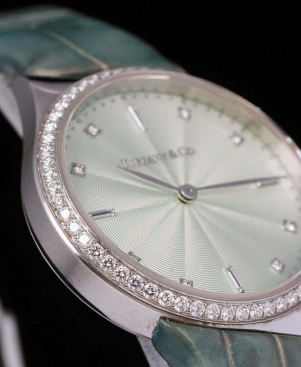 Tiffany & Co. 'Metro'. Ladies' steel wristwatch with diamonds