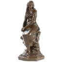 Auguste Moreau, kopi efter. Siddende kvinde. Figur af bruneret kunstmateriale