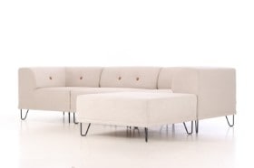 Nomad Dot modulsofa, betrukket med bred fløjl, beige (4)