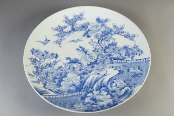 Stort japansk fad af porcelæn ca.1900