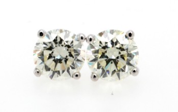 Earrings 18kt  with brilliant cut diamonds 1.24ct