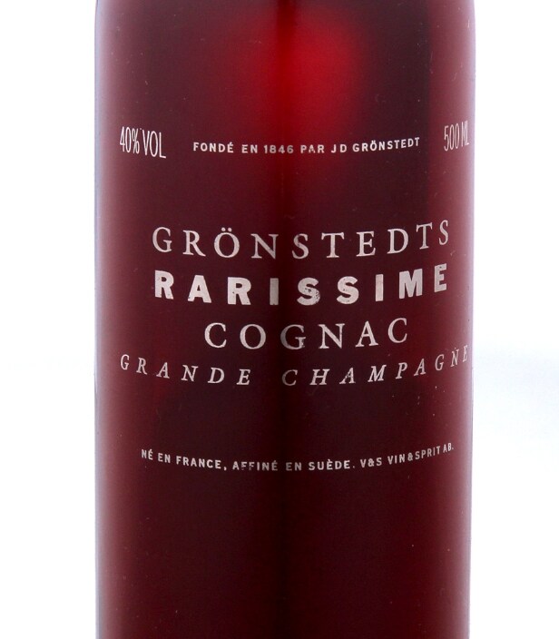 Grönstedts Cognac 1 fl. 'Rarissime' Grande Champagne, fl. nr. 0470
