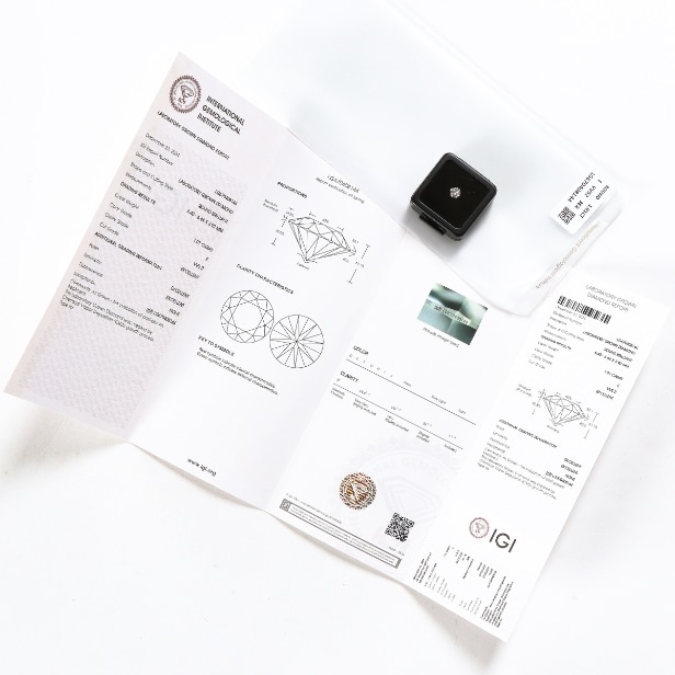Unmounted lab-created brilliant-cut diamond, 1.01 ct.