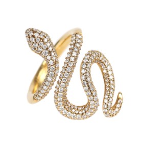 Ole Lynggaard: 'Snakes' medium ring af 18 kt. guld, 1.35 ct.