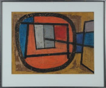 Robert Jacobsen. Komposition, 48 x 63 cm.