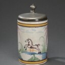 Lille Kellinghusen eller Hannoversch-Münden lågkrus med springende hest, 1800-tallets begyndelse 