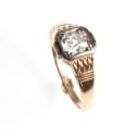 Solitaire ring of 14 kt. gold with diamond, approx. 0.40 ct.