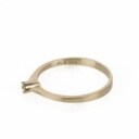 202409598 Plaza. Fine essentials brilliant solitaire ring in 14 kt gold, approx. 0.03 ct, Size 53.5
