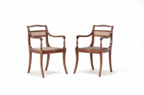 A pair of English armchairs - early 20th century (2)