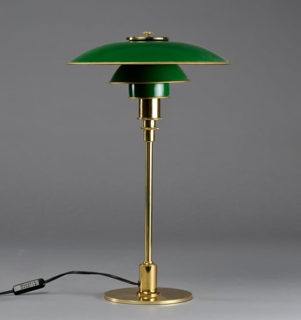 Poul Henningsen 1894-1967. PH 3/2 bordlampe - Grøn 