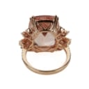 Cocktailring med stor morganit og brillanter, ca 0.92 ct af 18 kt rosaguld