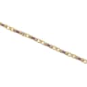 Armbånd af 8 kt. guld med ametyster og diamanter. Længde: 18 cm.