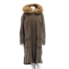 7143 - Kopenhagen Fur. Frakke med indervest af mink. str. 38