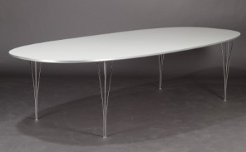 Piet Hein & Bruno Mathsson. Super-Ellipse spisebord, B617, 300x130 cm