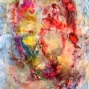 Alf Pedersen. Composition. `The Kiss` 120x150 cm.