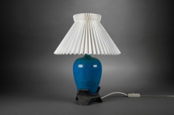 Bordlampe af glaseret keramik