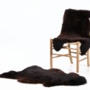 Two Swedish lambskins, brown (2)