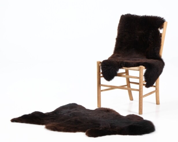 Two Swedish lambskins, brown (2)