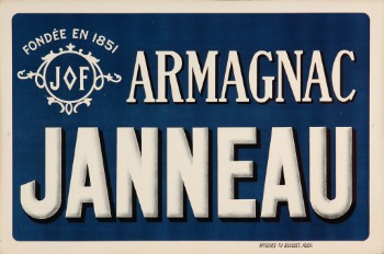 Fransk plakat, Armagnac Janneau, ca. 1930erne