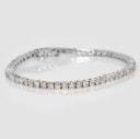 Tennisarmbånd m/ brillanter, 14 kt hvidguld, 4.09 ct.