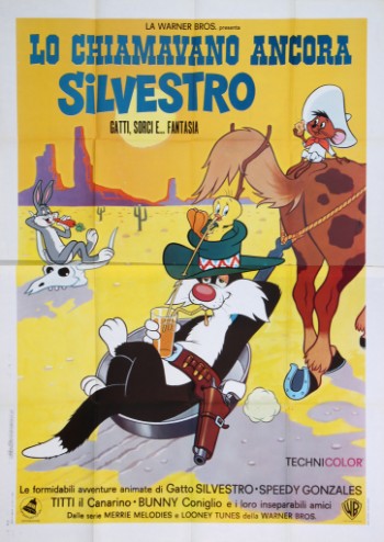 Stor, italiensk plakat, Lo chiamavano ancora Silvestro, 1959, i to dele (2)