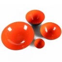 Herbert Krenchel. Samling på 4 Krenit skåle, orange. (4)