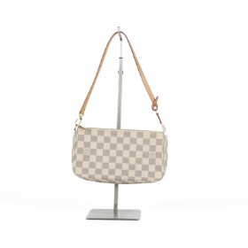 Louis Vuitton, bag model Pochette, Azur damier canvas