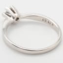 Solitaire ring with brilliant-cut approx. 0.15 ct. 14 kt. white gold, size 52