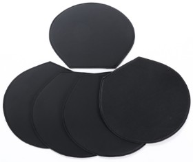 Cushions or seat cushions for Arne Jacobsen, 3107, seven-seat chair, black leather. (5)