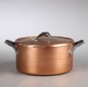 Henning Koppel for Georg Jensen m.fl. En samling pander/gryder af kobber (5)