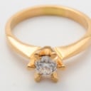 Bræmer Jensen, Solitaire ring with brilliant of approx. 0.40 ct. TW/Plumbing