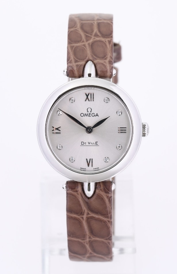 Omega De Ville. Dameur af stål med diamanter