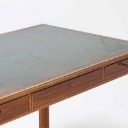 Mahogany desk with green leather top, first half of the 20th century