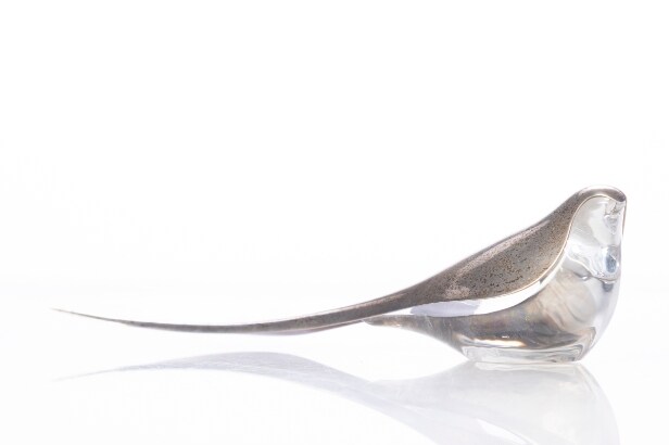 Allan Scharff for Georg Jensen. Bird letter knife, glass and sterling silver