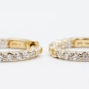 Pair of brilliant-cut 14k gold hoop earrings with Lab Grown diamonds of 2.00 ct. (2)