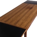 Danish furniture manufacturer. Rosewood dining table with 4 chairs (8)