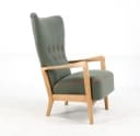 Søren Hansen for Fritz Hansen. Højrygget lænestol, 1940'erne, nyrenoveret