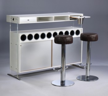 Poul Nørreklit for Georg Petersens Møbelfabrik. Bar, model Select med to stole (3)