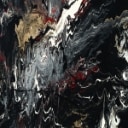 Per Lysholm, abstract composition, acrylic on canvas 160x100 cm.