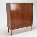 Cabinetmaker Povl Christiansen: Tableware cabinet made of Cuban mahogany from 1957.