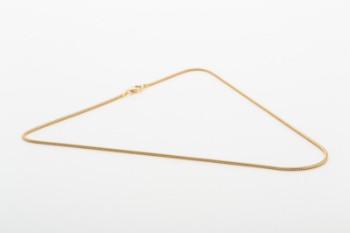 Slange halskæde af 14 kt. guld, 38 cm
