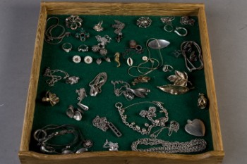 Stor samling bl. sølvsmykker (50+)