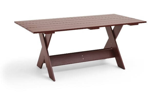 Gerrit Rietveld for HAY. Udendørs spisebord, L 180 cm, Crate Collection. Rød