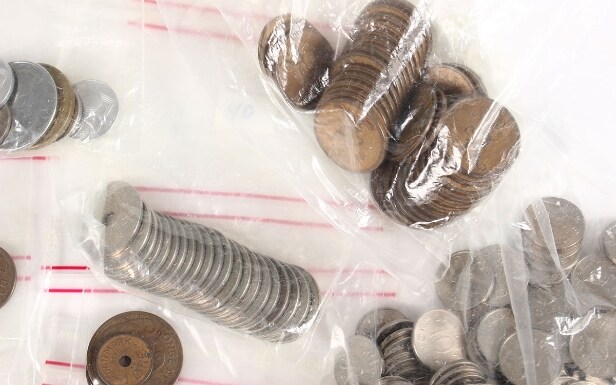 Mønter. Danske 20 kroner Temamønter i ruller m.m