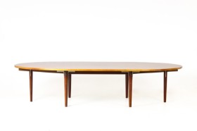 Large dining table made of lacquered rosewood