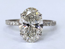 3,31 ct. brillant sleben diamant ring (Lab. fremstillet)*. IGI certificeret